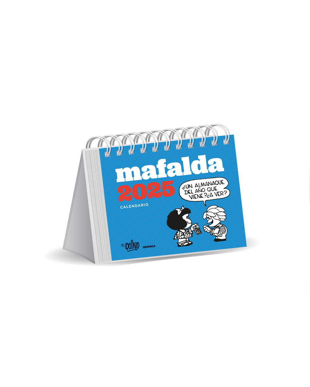 Calendario 2025 Mafalda escritorio turquesa